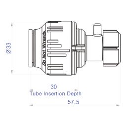 Flomasta  Polybutylene, PEX & Copper Push-Fit Stop End 15mm