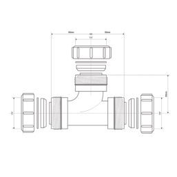 McAlpine V1M  Swept Tee White 40mm