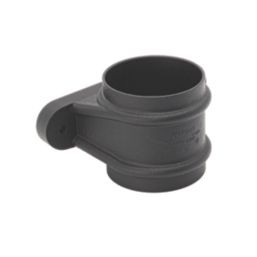 FloPlast Cast Iron Effect Round Pipe Socket Black 68mm