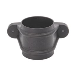 FloPlast Cast Iron Effect Round Pipe Socket Black 68mm