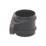 FloPlast Cast Iron Effect Round Pipe Socket Black 68mm