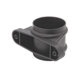 FloPlast Cast Iron Effect Round Pipe Socket Black 68mm
