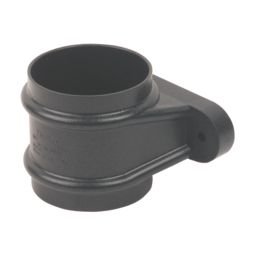 FloPlast Cast Iron Effect Round Pipe Socket Black 68mm