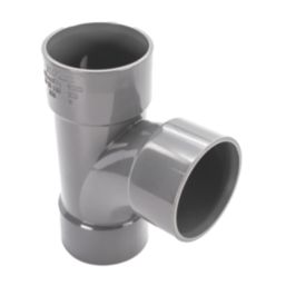 FloPlast  Equal Tees Grey 40mm 3 Pack