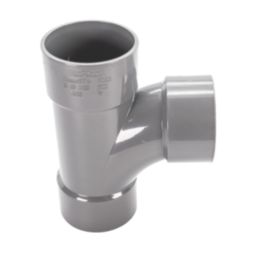 FloPlast  Equal Tees Grey 40mm 3 Pack