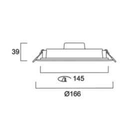 Sylvania Sylsmart Fixed  LED Ultra Slim Tuneable Smart Ceiling Light White 16W 1500lm