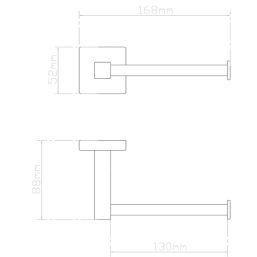 Essentials Linear Toilet Roll Holder Chrome