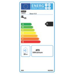 Mira Decor White/Chrome 9.5kW  Manual Electric Shower