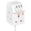 Masterplug 13A 3-Gang Switched Surge-Protected Extension Lead White 2m