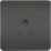 Knightsbridge  5A 1-Gang Unswitched Socket Matt Black with Black Inserts