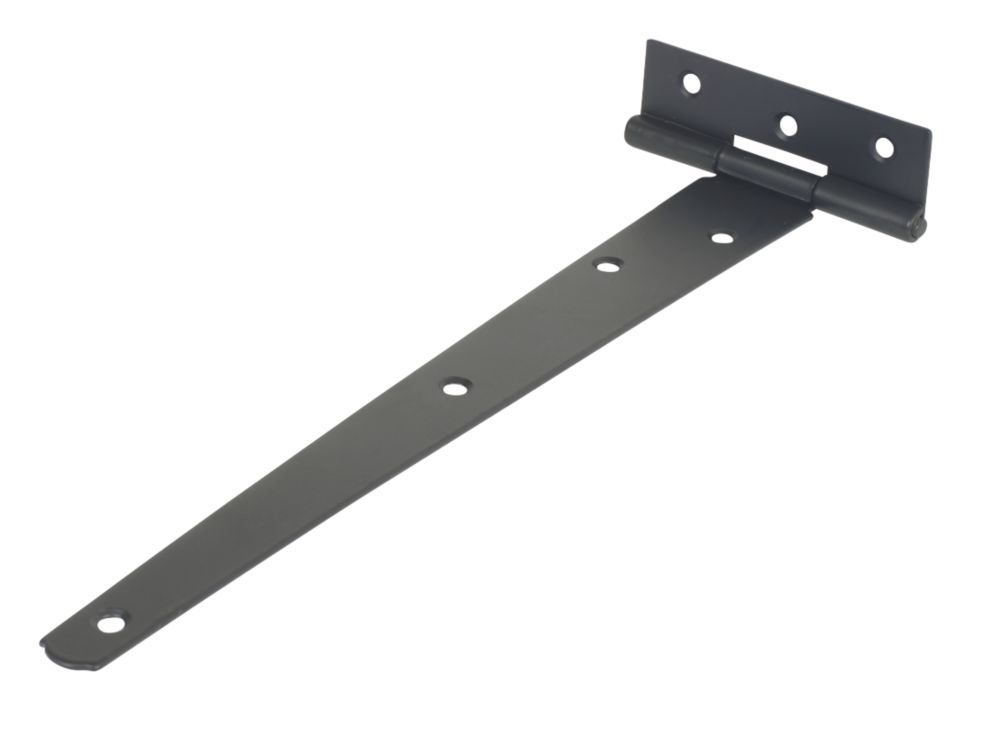 Black PowderCoated Light Duty Tee Hinges 255mm 2 Pack Screwfix