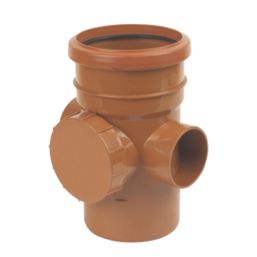 FloPlast Push-Fit 2-Boss Single Socket Access Pipe 110mm