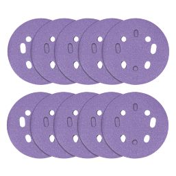 Trend  AB/125/40Z 40 Grit 8-Hole Punched Multi-Material Sanding Discs 125mm 10 Pack