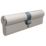 Smith & Locke 1 Star 6-Pin Euro Double Cylinder Locks 50-50 (100mm) Satin Nickel  2 Pack