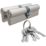 Smith & Locke 1 Star 6-Pin Euro Double Cylinder Locks 50-50 (100mm) Satin Nickel  2 Pack