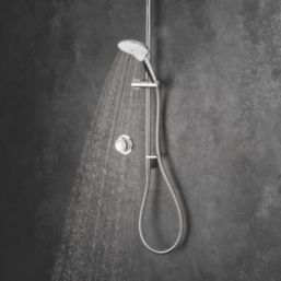 Mira Mode Gravity-Pumped Ceiling-Fed Chrome Thermostatic Digital Mixer Shower