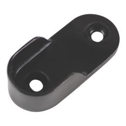 Essentials Oval Rail End Sockets Black 30mm 2 Pack