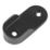 Essentials Oval Rail End Sockets Black 30mm 2 Pack