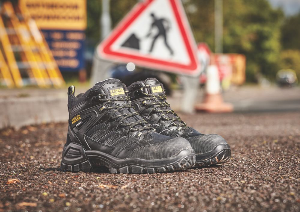 Stanley FatMax Ontario Size 10 Black Waterproof Steel Toe Cap Safety Boots