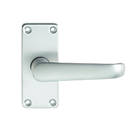 Union Swallow Latch Door Handle Pair Satin Aluminium