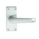 Union Swallow Door Handle Pair Satin Aluminium