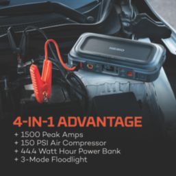 Nebo Assist Air 1500XP 1500A Li-Ion Jump Starter + Type A & C USB Charger