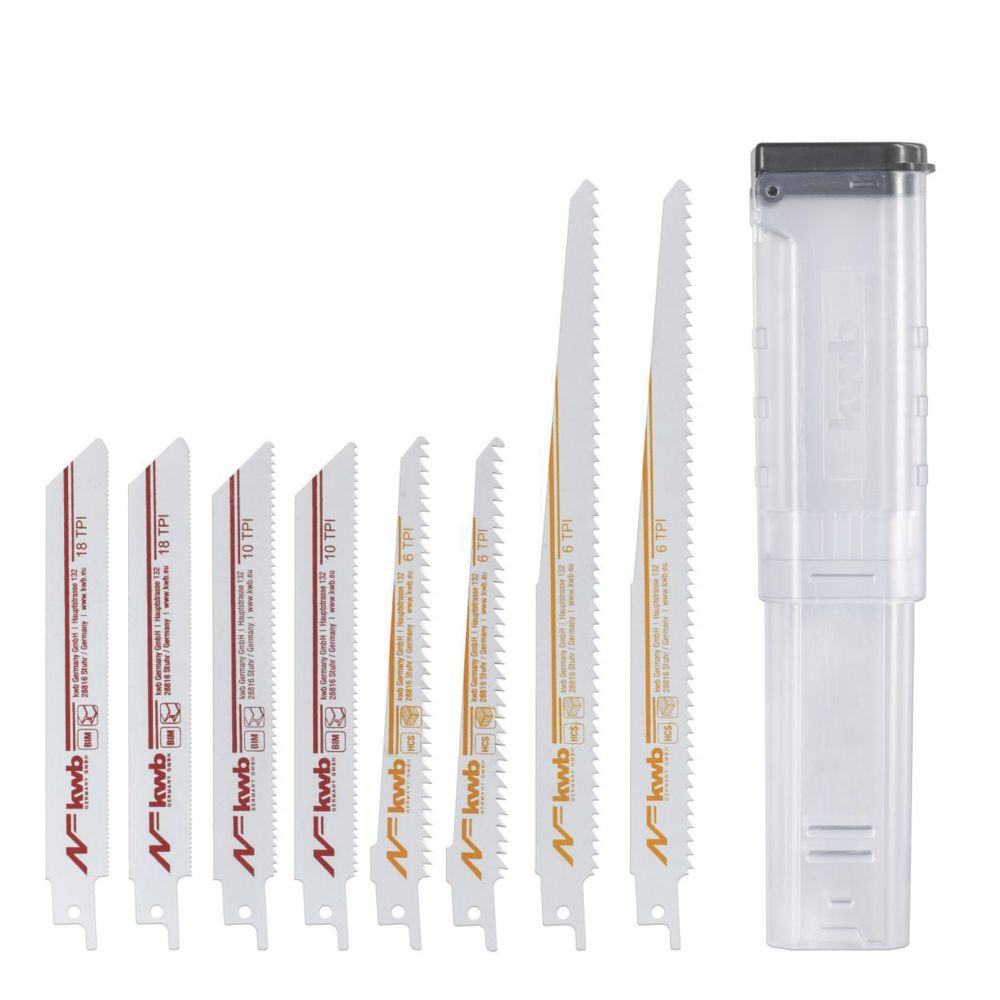 KWB by Einhell MultiMaterial Reciprocating Saw Blades 8 Pack Screwfix