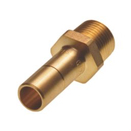 Hep2O  Brass Push-Fit Adapting Male Coupler 15mm x 1/2"