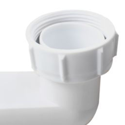 Flomasta  Standard Bath Trap w/ Swivel Outlet White 40mm