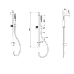 Swirl Gallen Shower Kit Matt Black