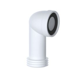 Viva  Rigid 90° Angled WC Pan Connector White 230mm