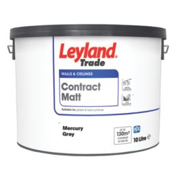 Leyland Trade Contract 10Ltr Mercury Grey Matt Emulsion  Paint