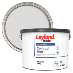 Leyland Trade Contract 10Ltr Mercury Grey Matt Emulsion  Paint