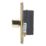 Contactum Lyric 2-Gang 2-Way LED Dimmer Switch  Brushed Brass