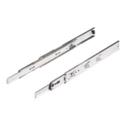 Essentials Steel Full Extension Self-Closing Ball Bearing Drawer Runners 550mm 2 Pack