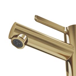 Swirl Bonda Brass 136mm Standard Lever Mono Basin Mixer Tap  With Clicker Waste