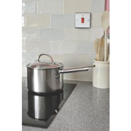 LAP  45A 1-Gang DP Cooker Switch Polished Chrome with LED