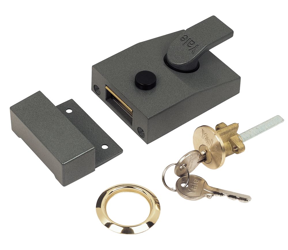 Yale 630089001702 Night Latch Grey 60mm Backset Screwfix