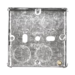 Tower  1-Gang Galvanised Steel  Knockout Back Box 47mm