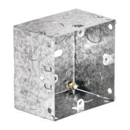 Tower  1-Gang Galvanised Steel  Knockout Back Box 47mm