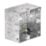 Tower  1-Gang Galvanised Steel  Knockout Back Box 47mm