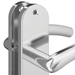 Cooke & Lewis Bourne Fire Rated WC Lever on Backplate Handle Pair Polished Chrome