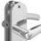 Cooke & Lewis Bourne Fire Rated WC Lever on Backplate Handle Pair Polished Chrome