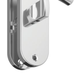 Cooke & Lewis Bourne Fire Rated WC Lever on Backplate Handle Pair Polished Chrome
