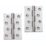 Satin Chrome  Double Phosphor Bronze Washered Butt Hinges 101mm x 67mm 2 Pack