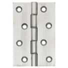 Satin Chrome  Double Phosphor Bronze Washered Butt Hinges 101mm x 67mm 2 Pack