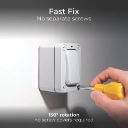 British General  IP66 20A 1-Gang 2-Way Weatherproof Outdoor Switch with Neon