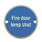 Fire Door Keep Shut Sign 76mm