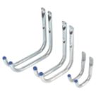 Smith & Locke Light Duty Storage Hooks Zinc-Plated/Blue Tips 6 Pcs
