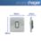 Hager Sollysta WRPS16BSB 10A 1-Gang Intermediate Switch Brushed Steel with Black Inserts
